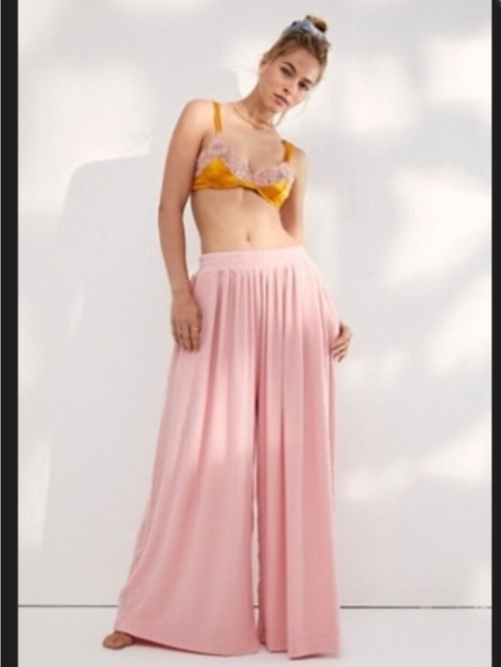 NEW Free People Off The Grid Floral Culouttes Crop Wide Leg Pants Sz L - Picture 7 of 7